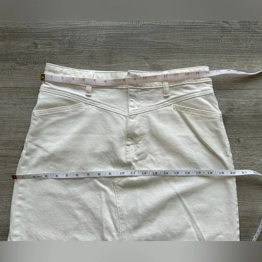 Lucky Brand denim skirt Sz 6/28 open front cool girls only - Picture 3 of 5